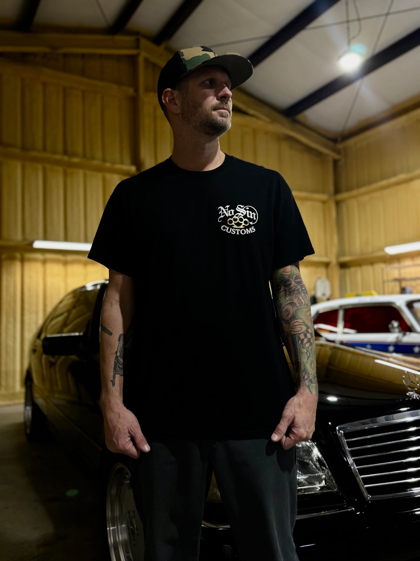 “No Sin Customs” Gilden T-Shirt