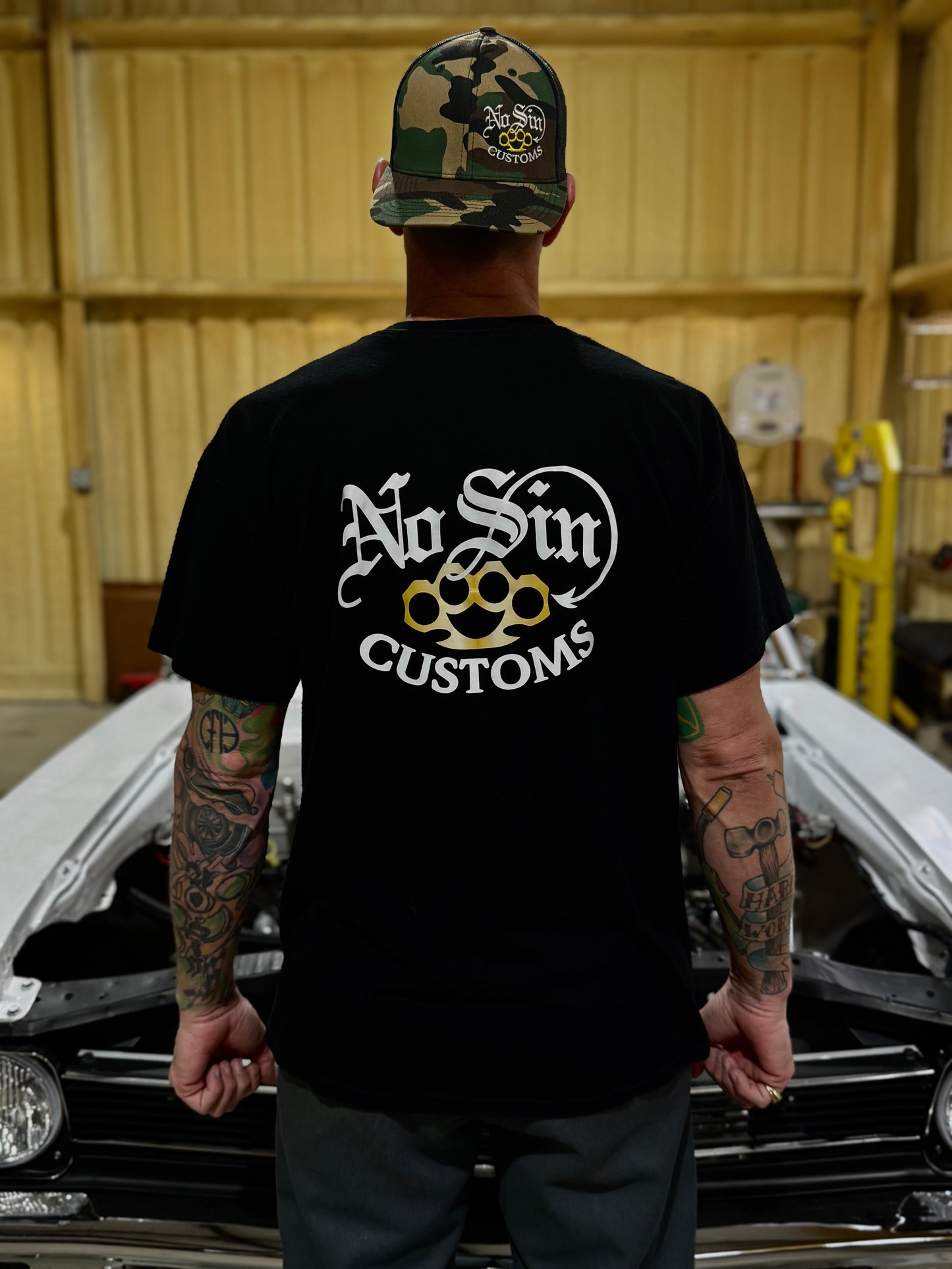 “No Sin Customs” Gilden T-Shirt